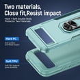 thumbnail image 4 of KOMI pour Google Pixel 8a, Étui avec Protecteur d'Écran, Béquille Anneau Réglable à 360 Intégré, Protection Militaire, Armure Antichoc - Vert, 4 of 5