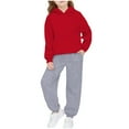 thumbnail image 3 of Swuxness Boys Long Sleeve Sweatshirts 2-Piece Suits Spliced Hooded Long Pants Casual Fashion Attire, 3 of 5