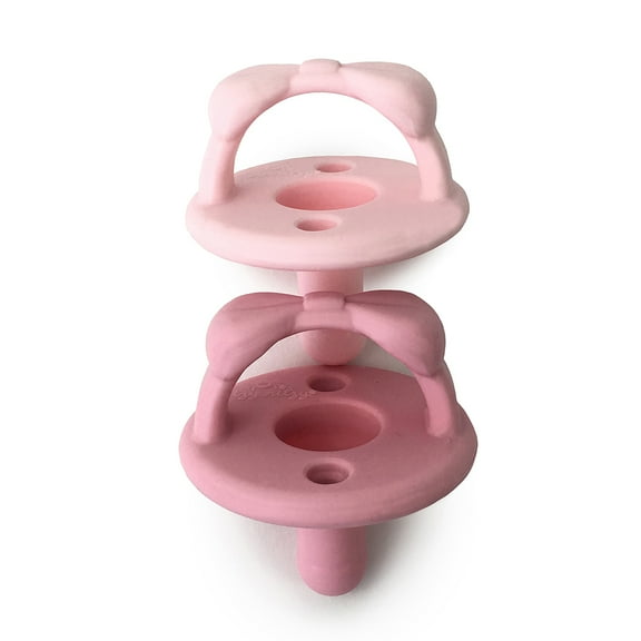 Sweetie Soother™ Silicone Pacifiers, Pink Bows, 6-18m