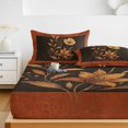thumbnail image 6 of Twin Sze Fitted Sheet Set - Thanksgiving Fall 2 Piece Bedding Sets 16" Deep Pocket Fitted Sheet with 1 Pillowcase, Farmhouse Vintage Botanical Flowers Brushed Microfiber Hotel Luxury Bed Sheets, 6 of 9