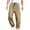 Khaki, variant on Plebaso Men's Cargo Pants Elastic Waist Casual Cotton Pants Lightweight Outdoor Work Hiking Trousers