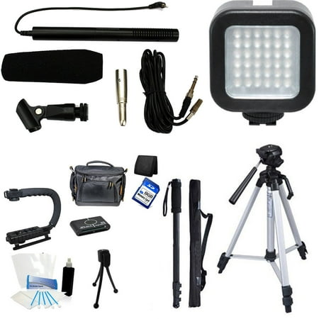 7-Piece Professional Video & Broadcast Shotgun Microphone Filmmaker Kit for Canon Rebel T5,