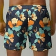 thumbnail image 5 of Xysaqa Men Big & Tall Swim Trunks Fashion Hawaiian Print Board Shorts Elastic Waist Beach Shorts Swimwear with Pockets 3X 4X 5X Clearance, 5 of 6