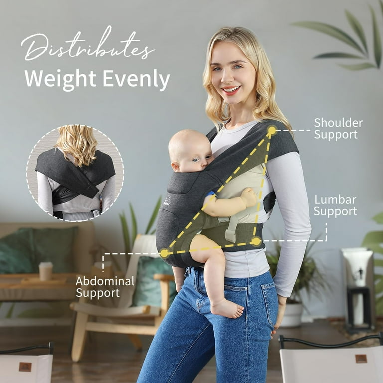 MOMTORY Newborn Carrier, Baby Carrier, Cozy Baby Wrap Carrier(7 