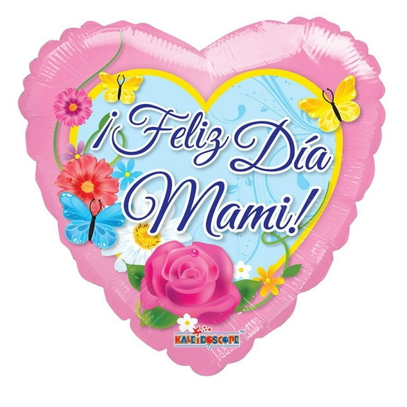 Spanish Mother's Day (Feliz Dia Mami) Balloons 18" Mylar Balloon Bulk (5 Pack)