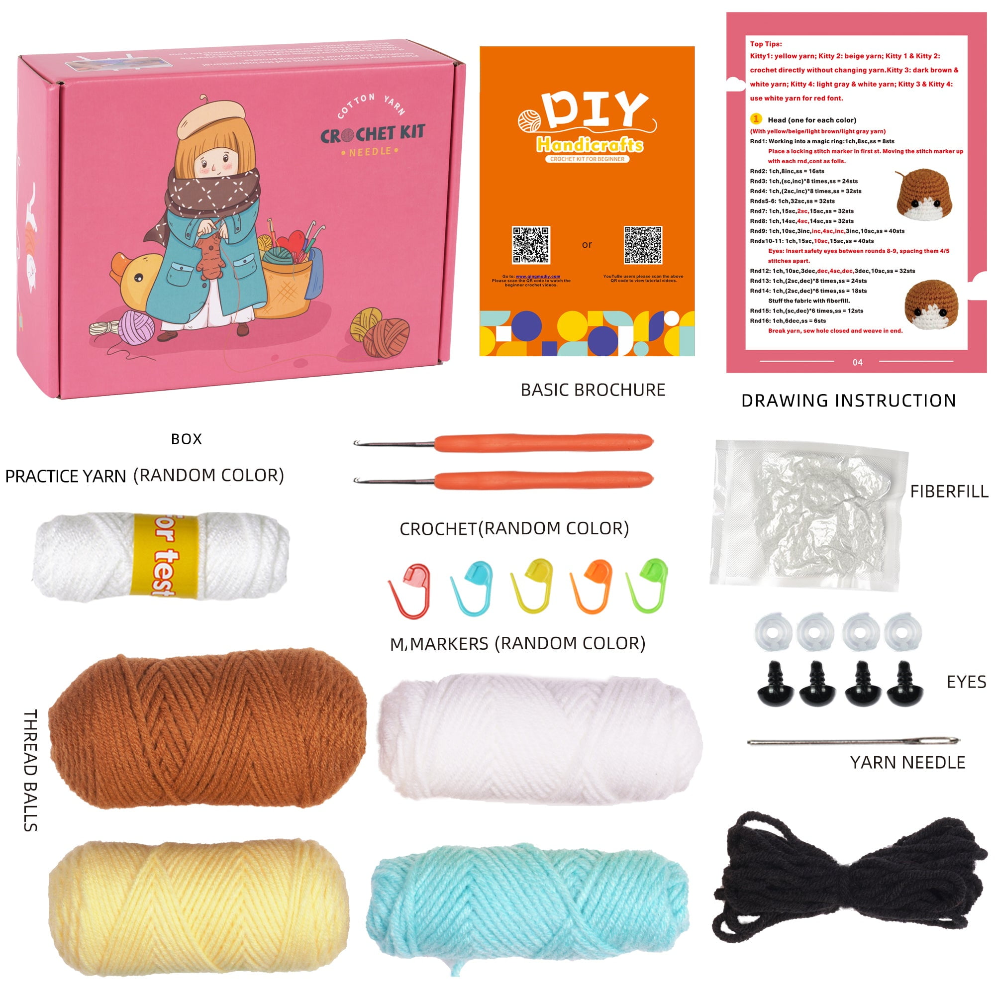 Cats Amigurumi DIY Crochet Kit Wizardi F07N8-M124