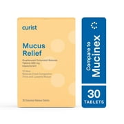 Curist Mucus Relief Guaifenesin 600 mg Extended-Release, Generic Mucinex, 30 Count