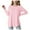 Light Pink, variant on Xudanell Girls Long Sleeve Shirts Kids Curve Hem Side Slit Soft Tunic Tops T-Shirts Size 8-9 Years