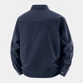 thumbnail image 5 of Lmnyox Men's Button Up Jackets Casual Plain Thin Long Sleeve Lapel Coats Outdoor Hiking Shirts with Pockets, 5 of 9