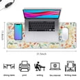 thumbnail image 5 of Long Mouse Pads for Desk,Pioneer Flower Floral Print Pattern Desk Mats on Top Of Desks, Desk Mouse Pad Extra Large with 3mm Non-Slip Base and Stitched Edge for Gaming,Office,Work,Home 31.5"x11.8", 5 of 6
