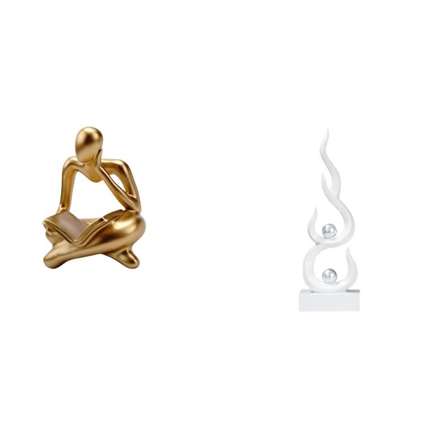 Estatua de fuego de pensador abstracto, figura de llama de resina, decoración para mesa, sala de estar, estantería de oficina, escultura moderna, ador
