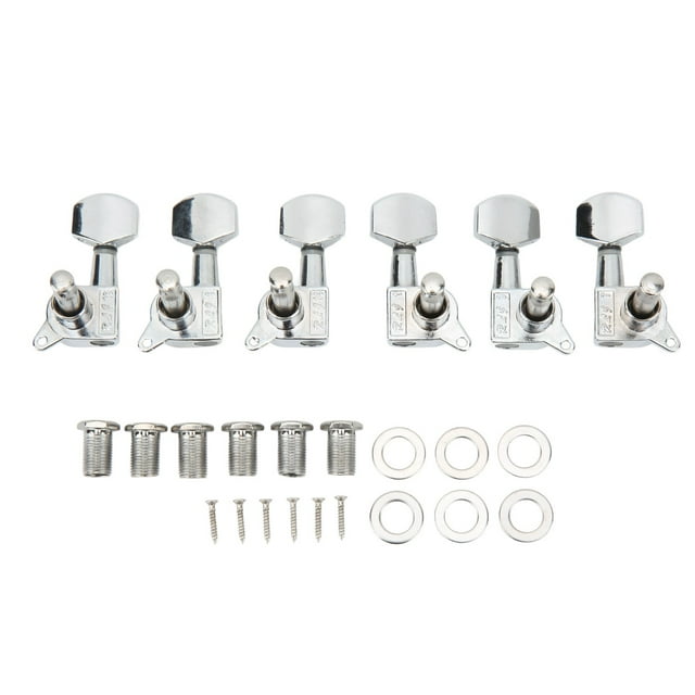 Oubit String Tuning Pegs,Small Square Fully Enclosed Guitar Turning Pegs R Guitar Tuner Pegs Finely Tuned Performance