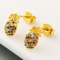 thumbnail image 4 of Pendientes de para mujeres y niñas, pendientes de joyería, regalos para mujeres, pendientes de , pendientes de dieciocho hipoalergén Hugo Pendientes de piña de moda, 4 of 6