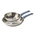 thumbnail image 1 of T-fal Essentials - Juego de utensilios de cocina de acero inoxidable, compatible con inducción, color plateado y azul, 1 of 5