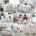 thumbnail image 6 of Blue Teal Coastal Bedding 3 Piece Duvet Cover Set Twin Size, Summer Beach Starfish Coral Nautical Rustic Soft Microfiber Comforter Cover with Zipper Closure & Pillowcases, FadeResistant Quilt Cover, 6 of 9