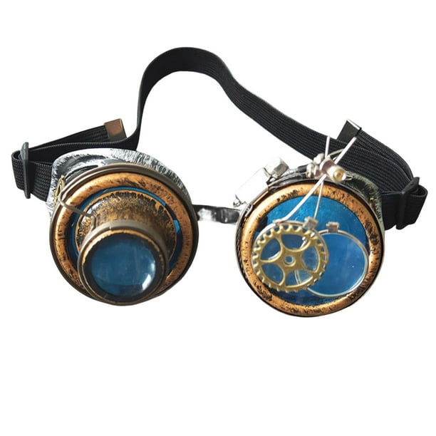 Fashion Steampunk Goggles Blue punk Women Men Gothic Accessories Sun Glasses for Yuyangstore Gafas Steampunk