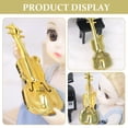thumbnail image 3 of PTOOTP 2-Pack Miniature Golden Violin Musical Instrument Models Plastic Collectible Dollhouse Decor for Collectors, 3 of 8