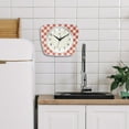 thumbnail image 5 of Infinity Instruments Plaid Trapezium Wall Clock, Red, 9.25" x 10.875", 5 of 7