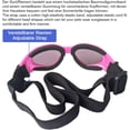 thumbnail image 4 of Gafas de sol para perros Gafas de sol ajustables Correa Protección UV Impermeable para perros pequeños y medianos Rosa, 4 of 5