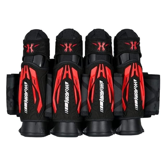 Zero G 2.0 Paintball Harness 4 3 Pod Pack - Black/Red