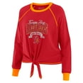 thumbnail image 2 of Women's WEAR by Erin Andrews Red/Orange Tampa Bay Buccaneers Plus Size Tie-Front Long Sleeve Top, 2 of 4