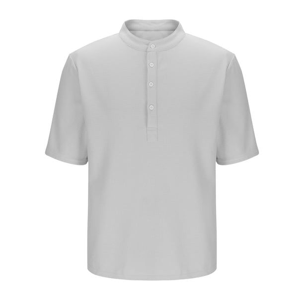 pstuiky camisetas para hombre, Blusas deportivas casuales de manga corta con cuello redondo y color sólido para hombre ropa de hombre l