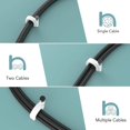 thumbnail image 3 of Clip de Cable, abrazadera de clavo, Clips adhesivos con clavo insertado para fijar Cables y cables para cables (3 juegos, blanco), 3 of 5