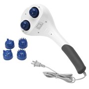 Yosoo Electric Double Headed Neck Back Full Body Kneading Deep Tissue Percussion Massager , Deep Percussion Massager, Electric Neck Massager