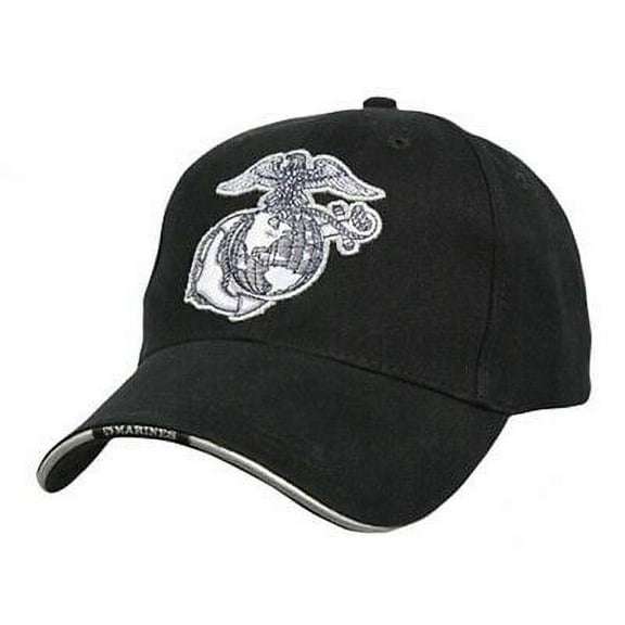 Rothco 11463 Deluxe Eagle Globe & Anchor Low Profile Cap, Black