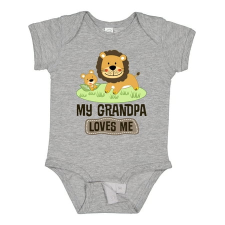 

Inktastic Grandpa Loves Me Grandson Gift Baby Boy or Baby Girl Bodysuit