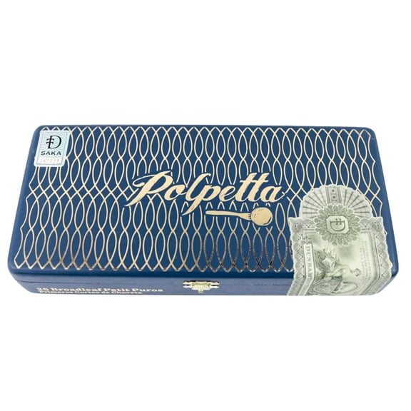 Polpetta Broadleaf Petit Puros Empty Wood Cigar Box 10.75" x 5" x 1.75"