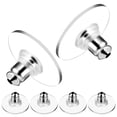 thumbnail image 1 of 6 Pcs Silicone Locking Earring Backs Pierced Earring Back Replacements, 1 of 8