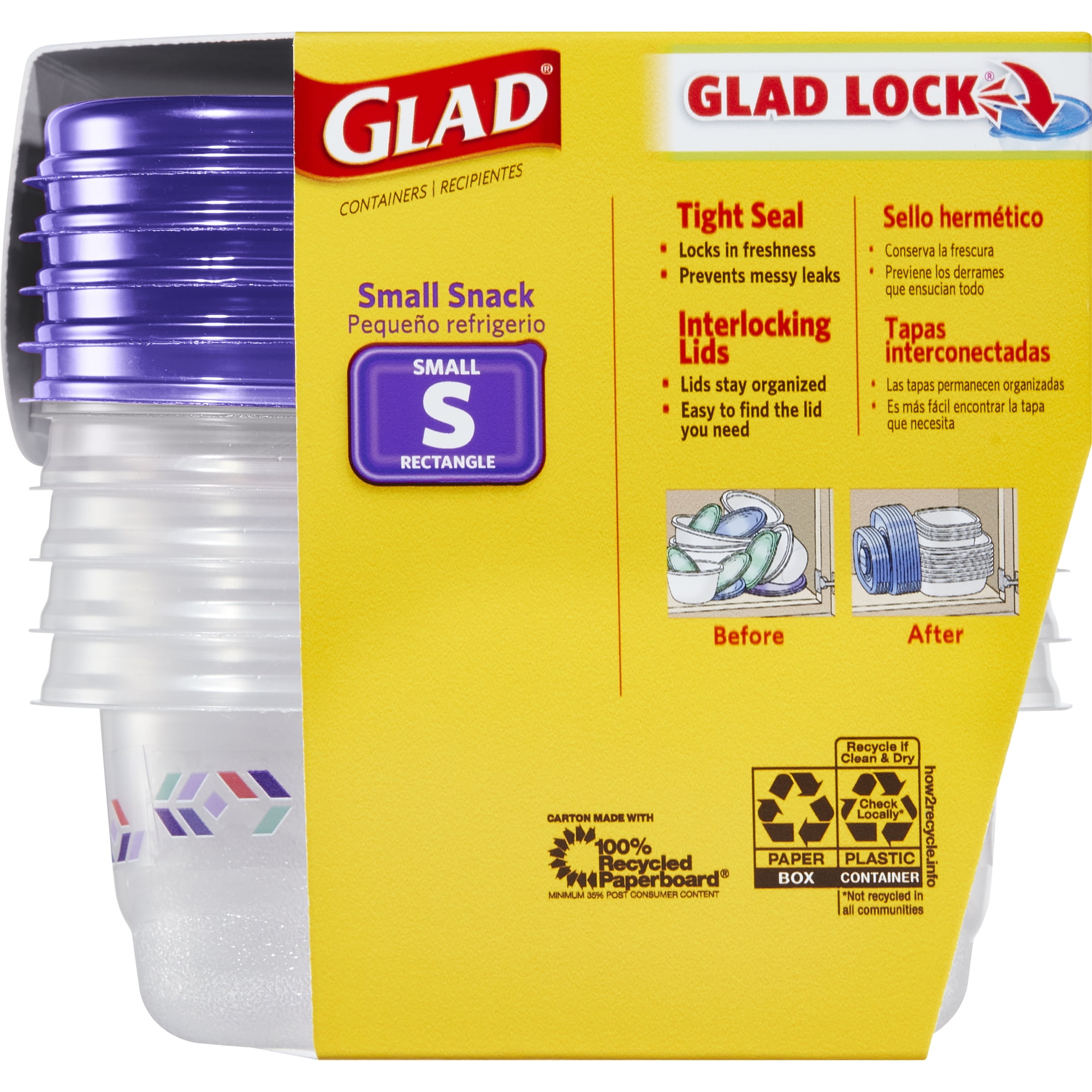 Glad Designer Series Small Rectangle Containers