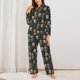 thumbnail image 2 of Balery Cigar Conjunto de Pijama con Estampado para Mujer, Conjunto de Dos Piezas con Manga Larga, Ropa de Dormir Suave con Bolsillos, Pijamas Cómodos-Medium, 2 of 7