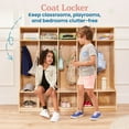 thumbnail image 4 of ECR4Kids 5-Section Coat Locker with Bench and 5 Scoop Front Storage Bins, Kids Furniture, Natural, 4 of 9