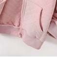thumbnail image 6 of Cuzibr Boys Coats Hoodie Solid Color Quilted Windproof Sweatshirt Casual Plaid Jacket Long Sleeve Comfy Kids Outwear,Pink,2-3 Years, 6 of 7