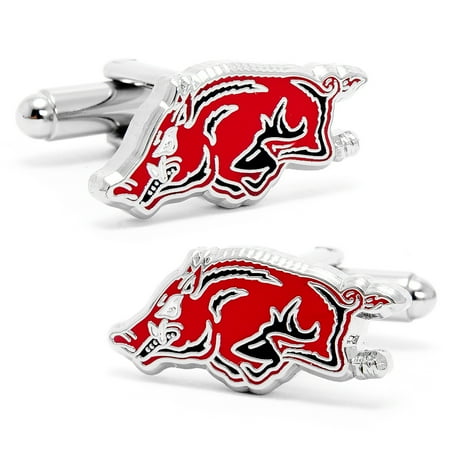 UPC 848873000143 product image for NCAA Mens Plated Arkansas Razorback Cufflinks PD-ARK-SL NEW NIB | upcitemdb.com