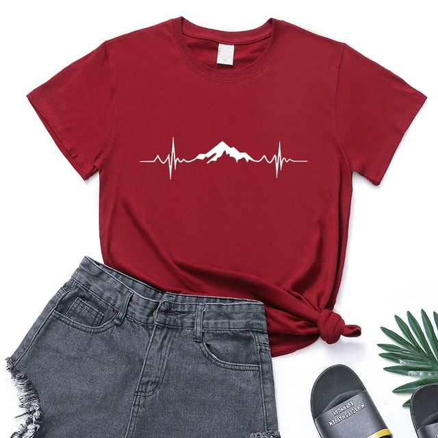 T-shirts d'Été pour Femmes Grande Taille en Liquidation, Mode Décontractée pour Femmes, Col Rond, Imprimé, Coupe Ample, Chemise du Bas, Haut à Manches Courtes, T-Shirt à Col en V pour Femmes en Liquidation