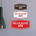 thumbnail image 4 of Signs ByLITA Fancy Dare to Be Different Durable ABS Plastic | Laser Engraved | Easy Installation | Elegant Design Sign (Black) - Small, 4 of 6