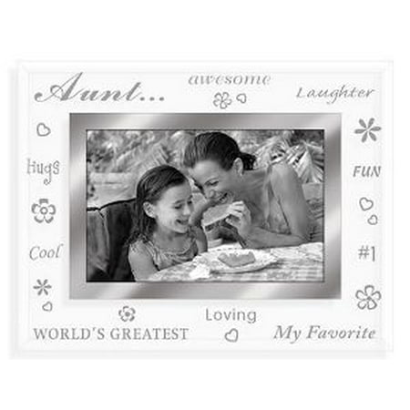 4x6 AUNT BEVELED GLASS PICTURE FRAME - TREASURES COLLECTION