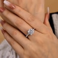 thumbnail image 3 of Veda Jewel 1.8 Ct Cushion Cut Lab Created Diamond Solitaire Ring - Double Hidden Halo Design in 14K White Gold Plated - Perfect Engagement Ring for Women - Elegant Symbol of Love and Lasting Beauty, 3 of 3