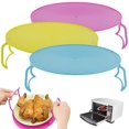 thumbnail image 3 of OUSITAID 3Pcs Microwave Folding Tray 3-in-1 Multipurpose Foldable Microwave Plate Reusable Food Splatter Cover Microwave Plate St, 3 of 10