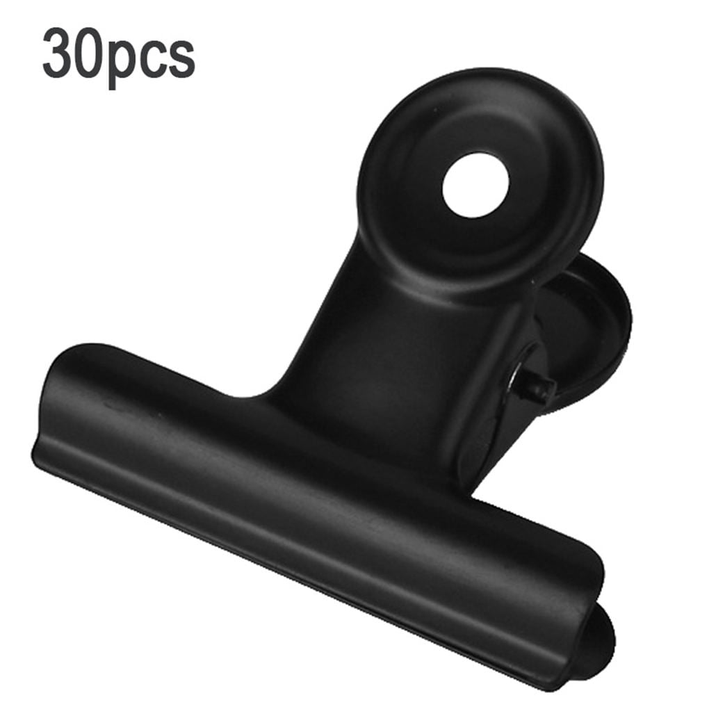 30Pcs File Binder Clips Metal Hinge Clip Round Head Stationery Clamps