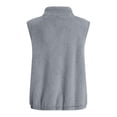 thumbnail image 4 of Xdegoge Womens Sherpa Fleece Vest Casual Fuzzy Sleeveless Full Zip Up Stand Collar Warm Fall Winter Jacket Cozy Outerwear with Pockets, 4 of 9
