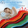 thumbnail image 3 of Colorful Stripes Cooling Blanket, Lightweight Breathable Summer Throw Blanket with Double Sided Cold Effect,Boho Minimalist Geometric Mexico Picnic Beach Blankets Bed Sheet for Hot Sleepers 30"x40", 3 of 8