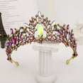 thumbnail image 2 of Zhuge Tiara de boda para novia, diadema de princesa, corona nupcial, joyería para el cabello con diamantes de imitación de cristal, decoración para novia, cumpleaños, graduación, boda (blanco), 2 of 4