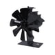 thumbnail image 2 of Ventilador de madera de aleación de aluminio, ventilador para chimenea, multiusos para estufa, quemador de leña, chimenea, hogar , 8 cuchillas Macarena Ventilador de estufas, 2 of 8