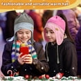thumbnail image 5 of Kids Winter Beanie Hat with Ear Flaps Fleece Peruvian Hat Warm Winter Hats for Girls Boys, Pink, 5 of 8