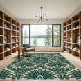 thumbnail image 2 of ODIKA 5'x7' Machine Washable Non-Slip Area Rug, Art Nouveau Green High Traffic Rug, Green, 957164, 2 of 7