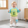 thumbnail image 5 of NOLDARES Toddler Baby Boy Fall Clothes Letter Truck Long Sleeve Pullover Sweatshirt Tops Joggers Pants Set Winter Outfits Casual Stylish Trendy(T203-Green), 5 of 9